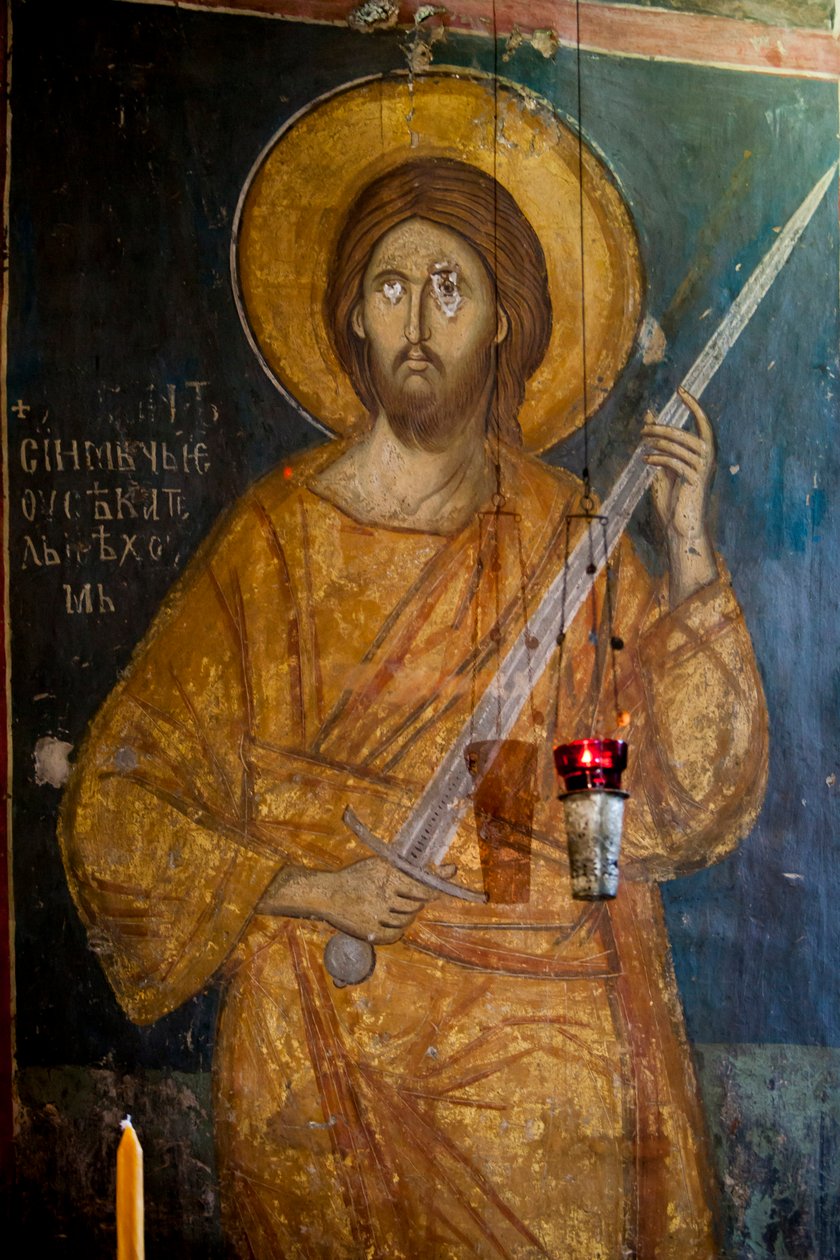 Fresk i mittskeppet i kyrkan i Decani-klostret av Unknown