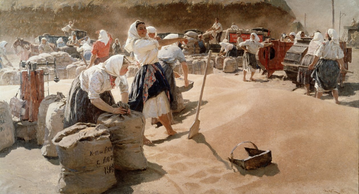 Grain (eller bröd) målning av Tatiana Yablonskaya, socialistisk realism, 1949. av Unknown