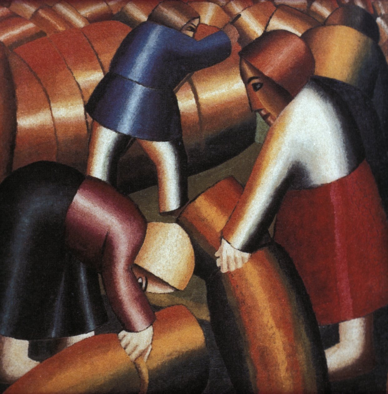 Haymaking (1928) en målning av Malevich. av Unknown