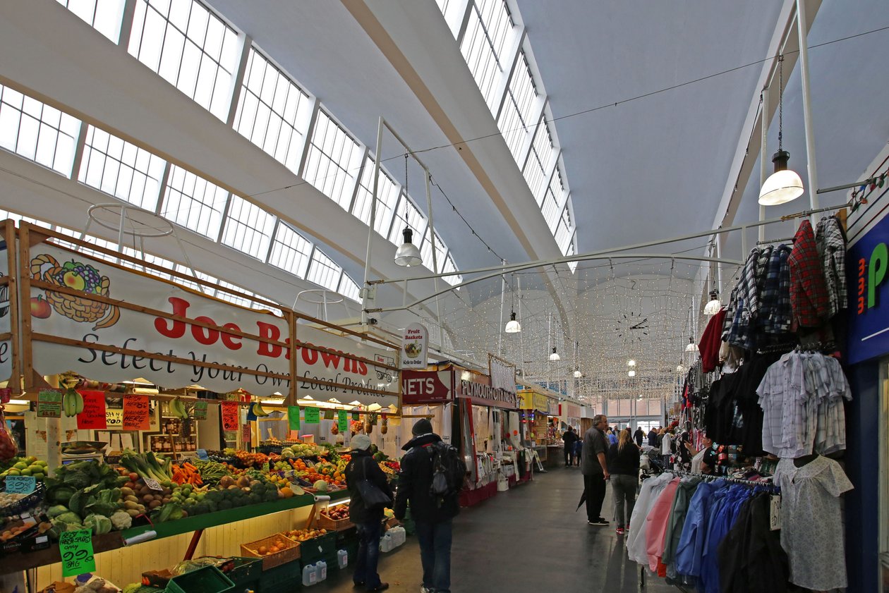 Interiörvy av Pannier Market, Plymouth av Unbekannt Unbekannt