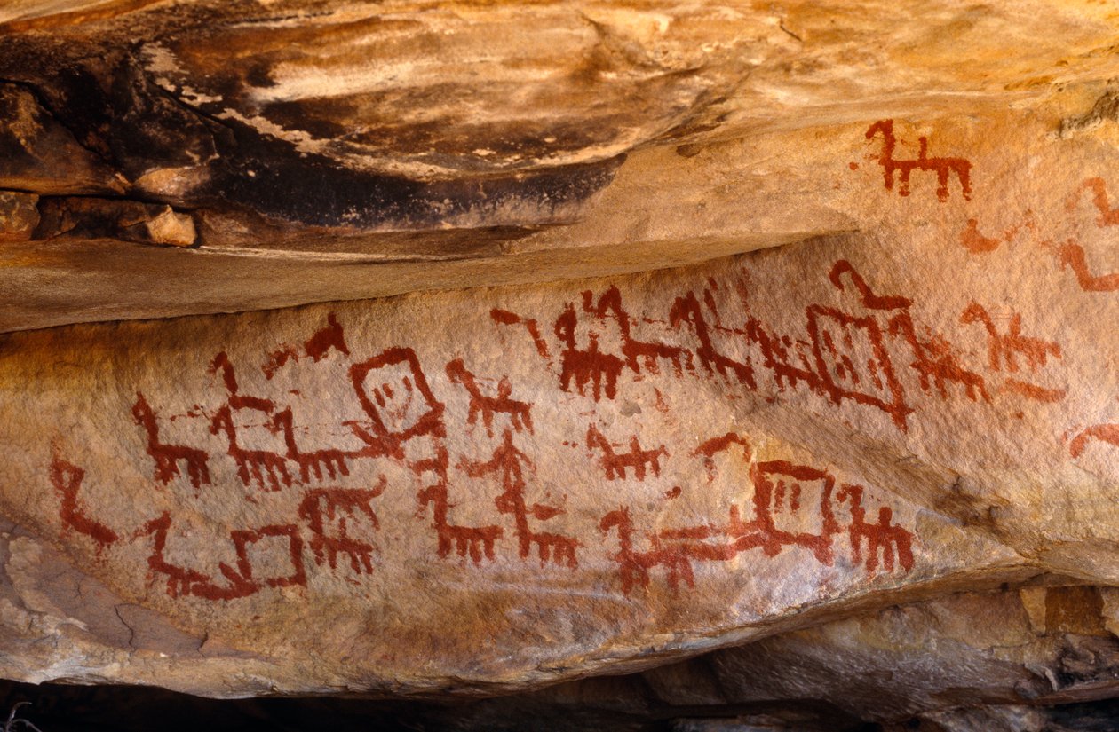 San (Bushmen) klippmålningar, Cedarburg, Western Cape av Unknown