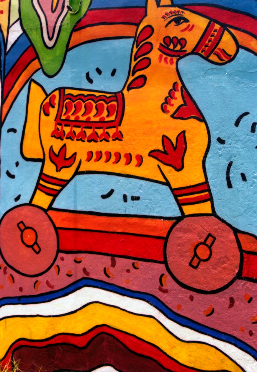 Traditionell väggmålning i Bangladesh. av Unknown