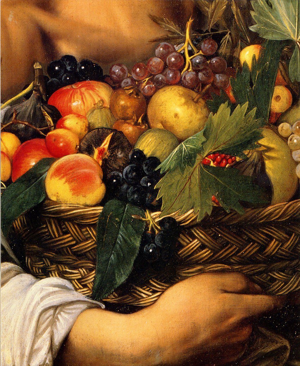 Boy with a Basket of Fruit av Michelangelo Merisi Caravaggio