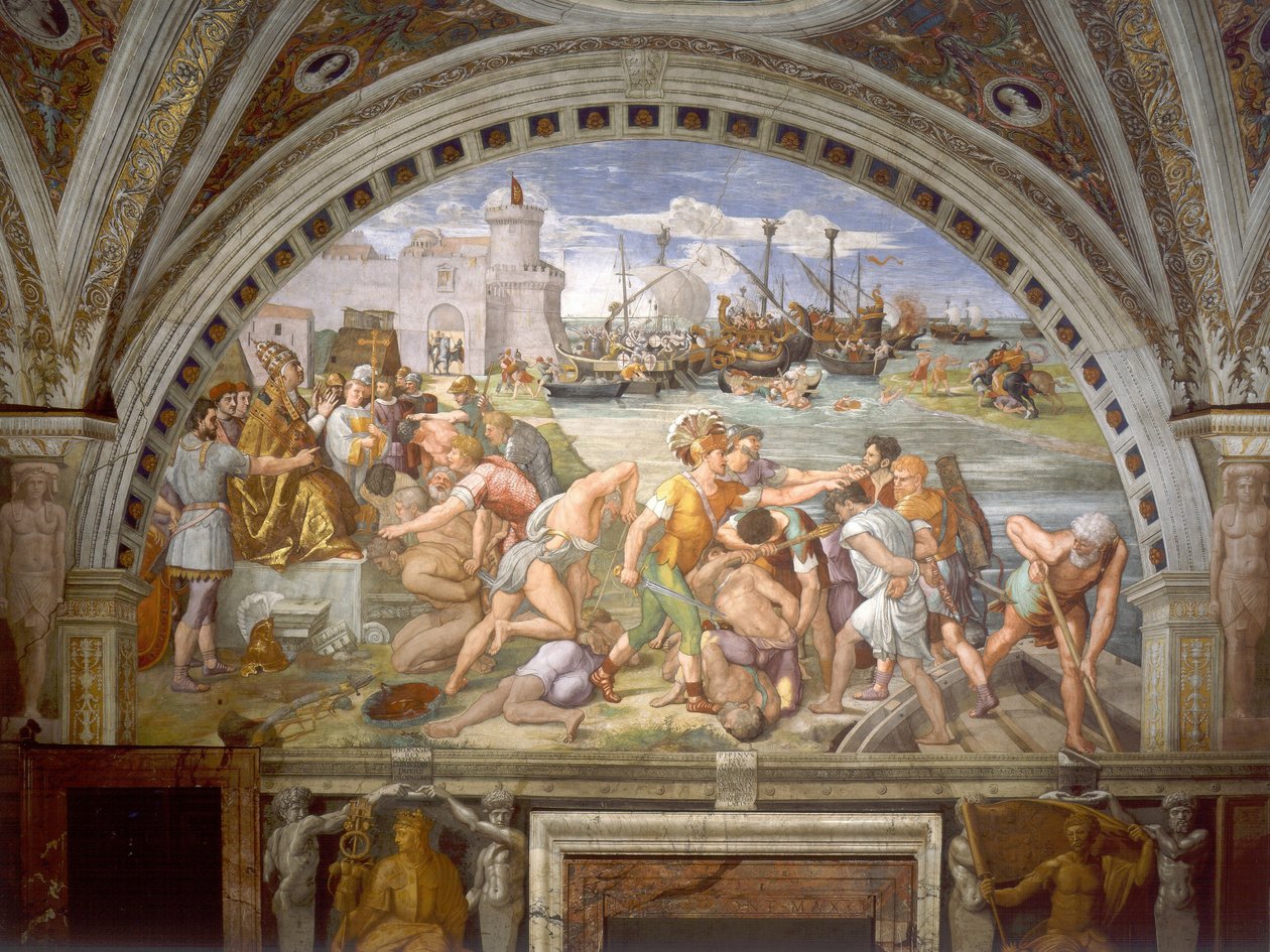 Batalla de Ostia av Raffaello Sanzio Raphael