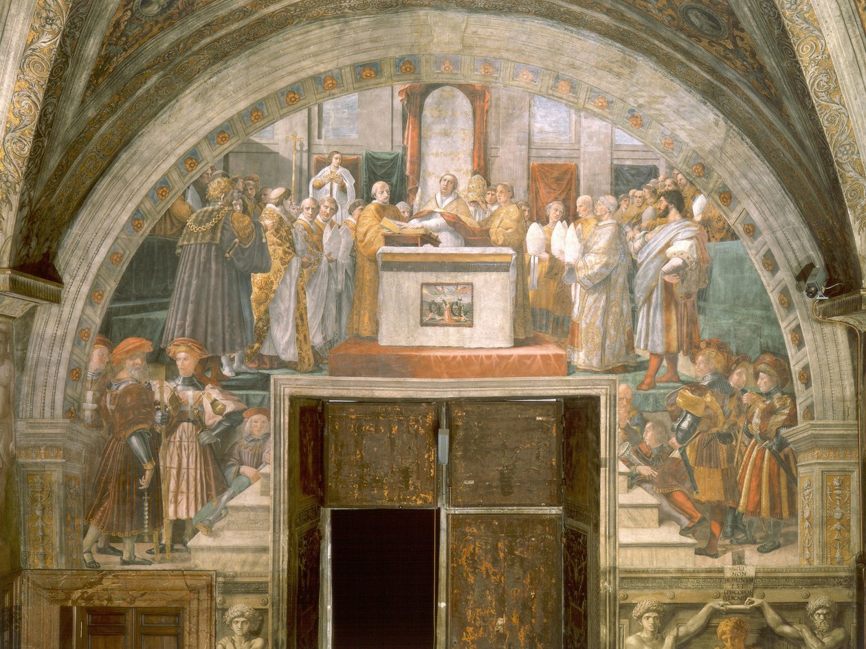 Justificación de León III av Raffaello Sanzio Raphael