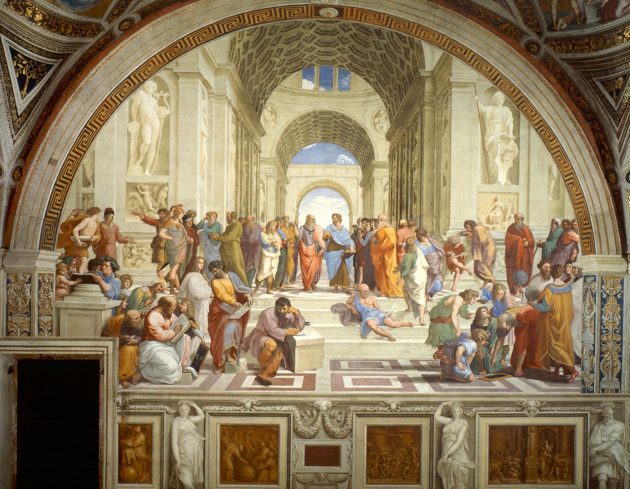 La Escuela de Atenas av Raffaello Sanzio Raphael