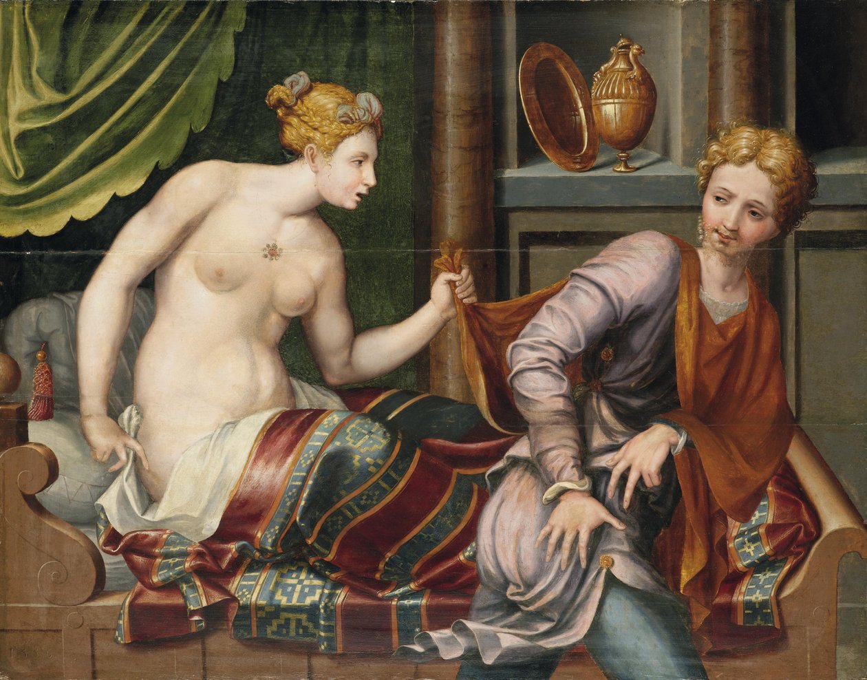 Joseph und die Frau des Potiphar av Unknown