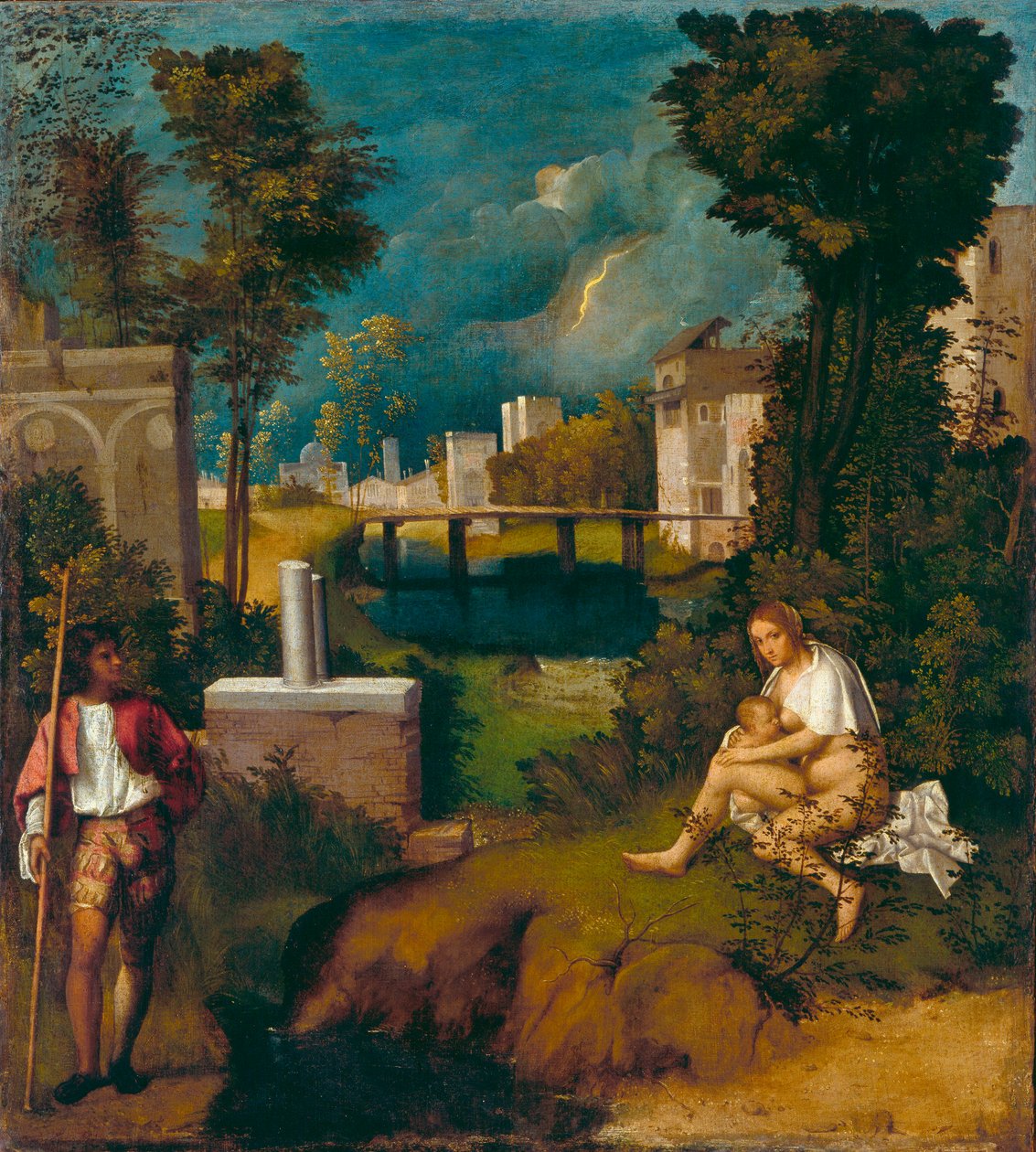 The Tempest, c.1508 (olja på duk) av Giorgione