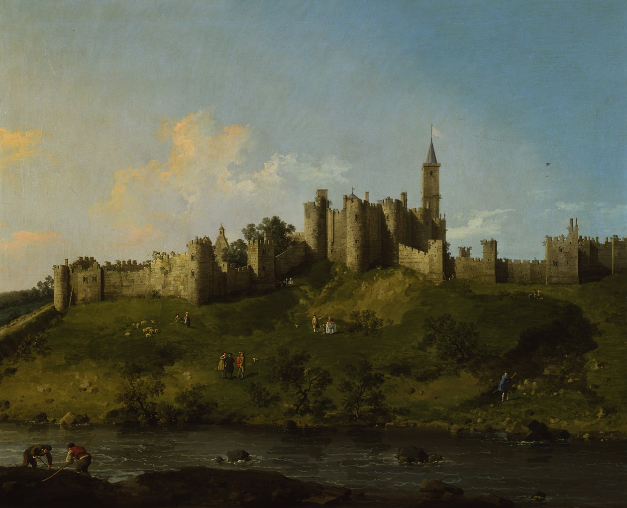 Utsikt över Alnwick Castle av Canaletto