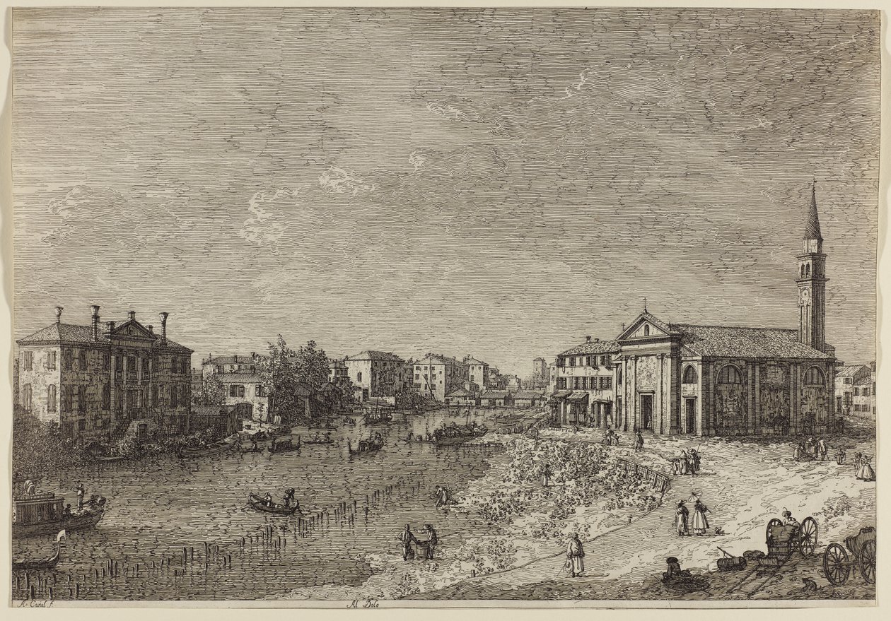 Al Dolo (etsning på lagt papper) av Canaletto