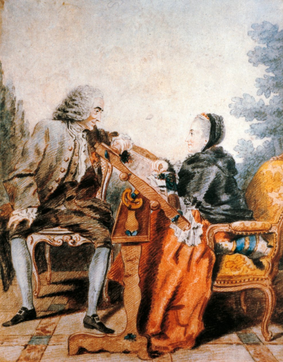 Porträtt av Voltaire av Carmontelle