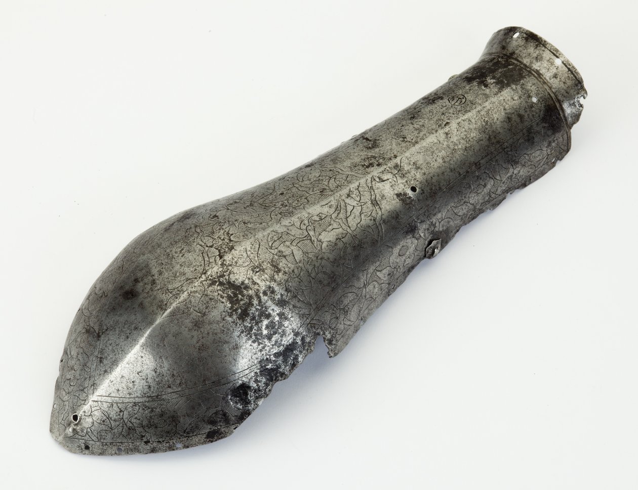 Bazuband, underarmsskydd (stål) av (attr.to) Ottoman School