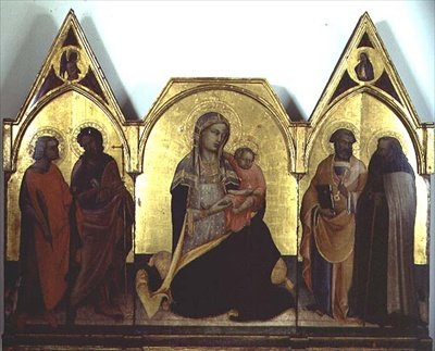 Jungfrun av ödmjukhet, triptyk av (c.1370 1425) Lorenzo Monaco