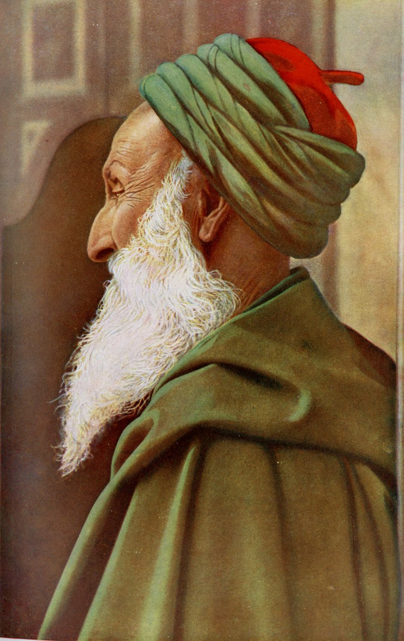Afrika. Judisk rabbin i Tunis stad. 1920 av Unknown