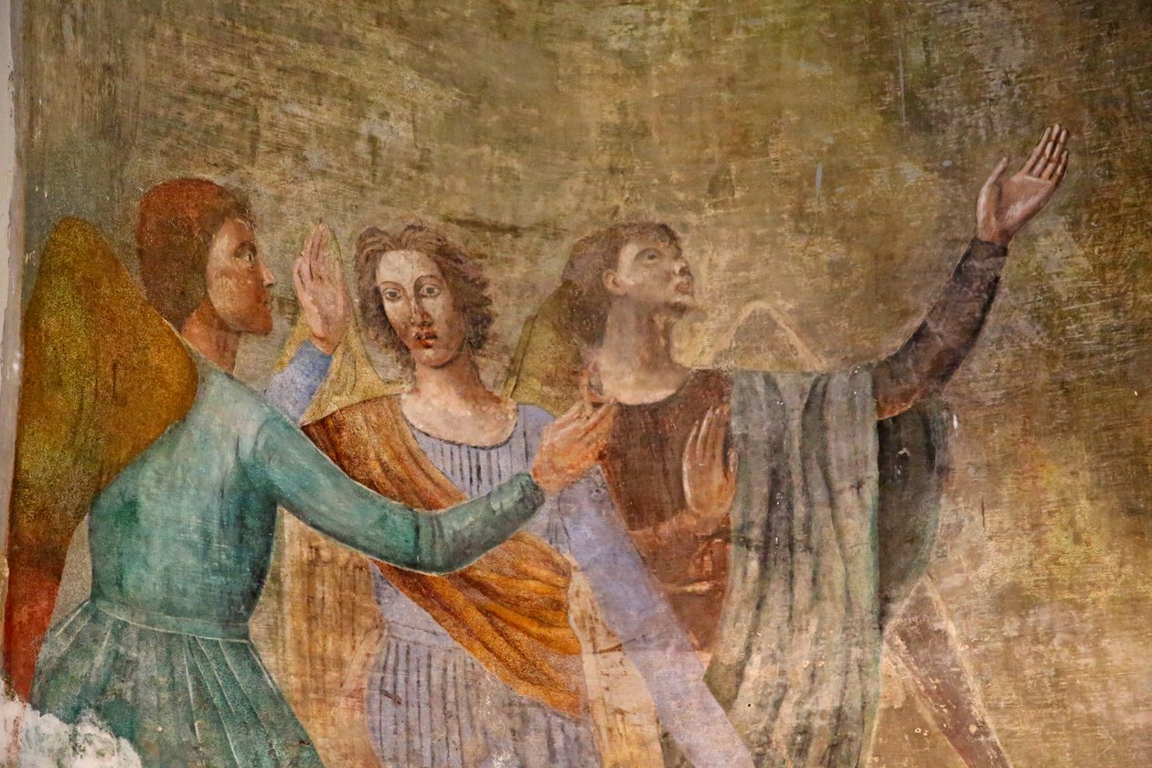 Altare med målning av Jungfru Maria omgiven av änglar - detalj av Unknown