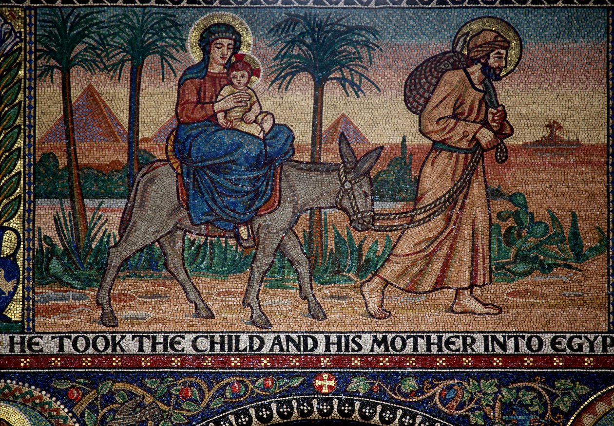 Droitwich, Church of the Sacred Heart och St Catherine: Mosaics av Frank Peacock Gabriel Pippet, 1920-talet av Unknown