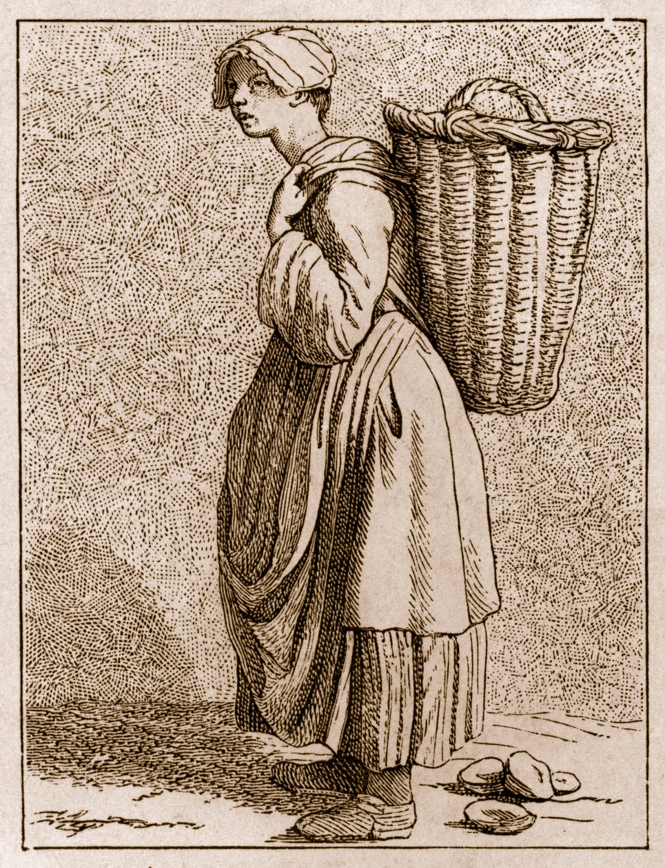 Fransk ostronförsäljare i 1700-talets Paris av Unknown
