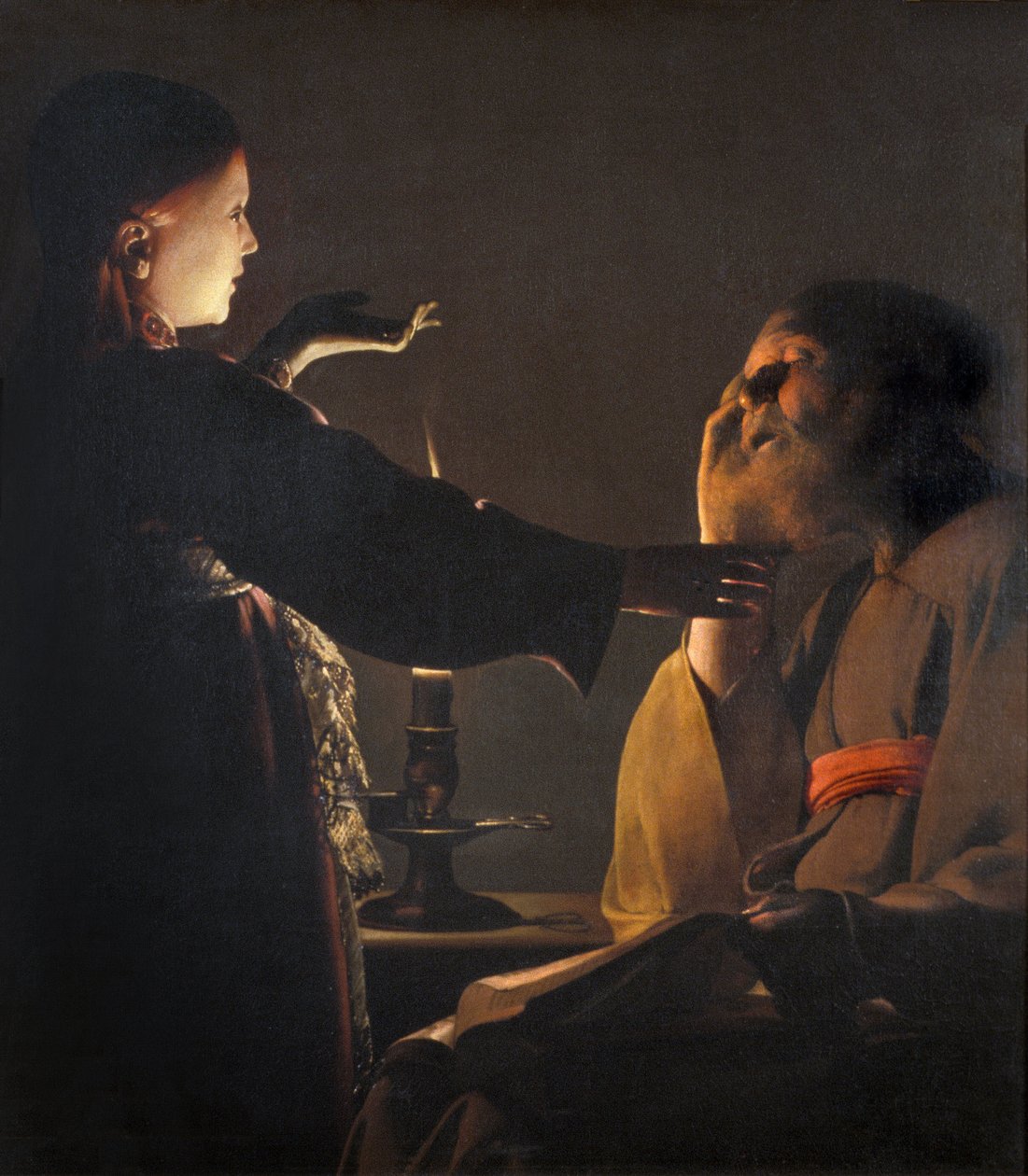 Loire Atlantique N* 097 - NantesMusee des Beaux Arts - The Dream of St-Joseph (eller Apparition of the Angel in Saint Joseph) - av Georges de La Tour av Unknown