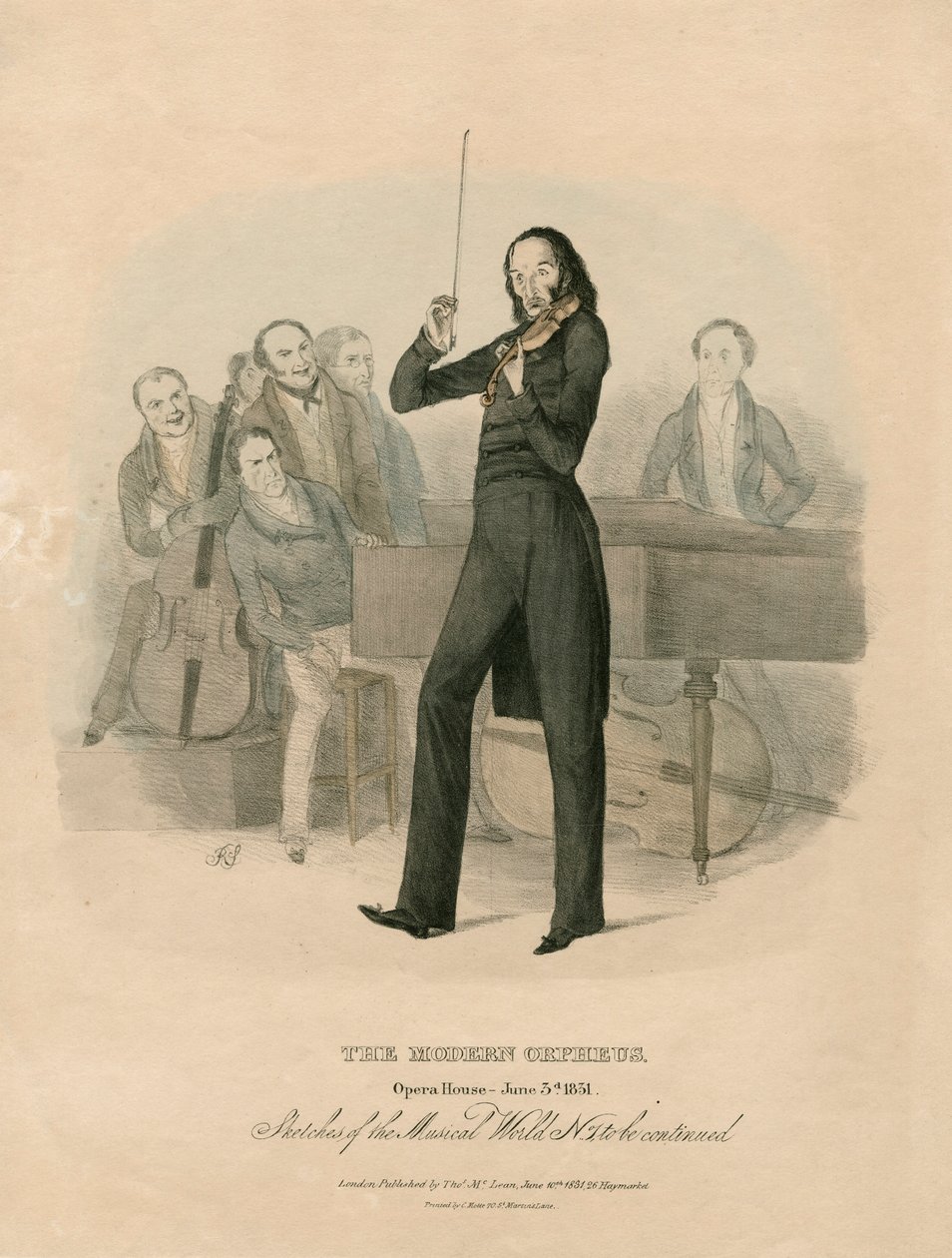 Niccolo Paganini - porträtt av Unknown