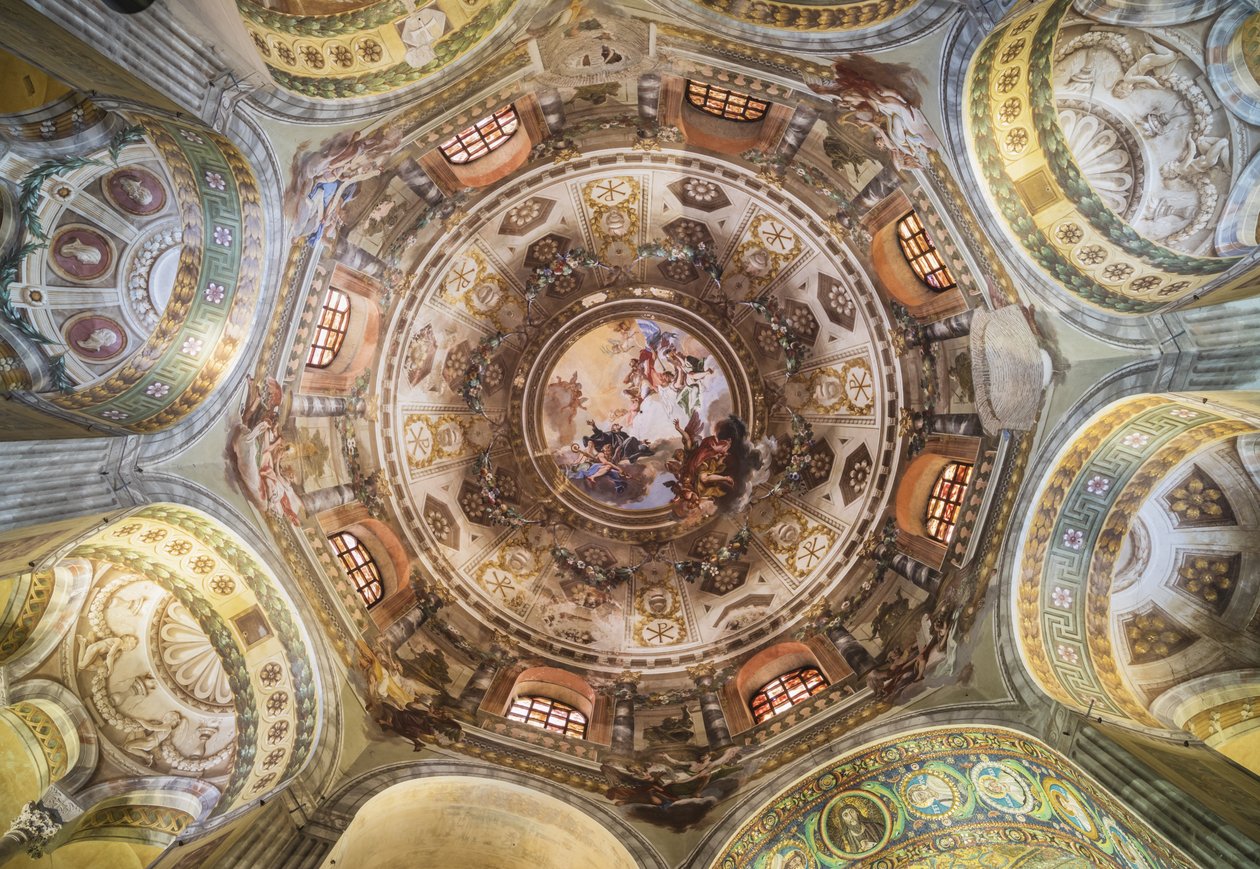 Kupolen i San Vitale-basilikan, Ravenna, Ravennaprovinsen, Italien av Unknown