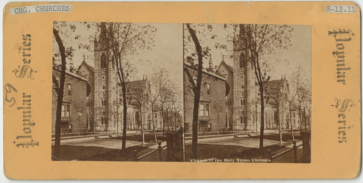 Church of the Holy Name, Chicago, ca 1870 av American Photographer