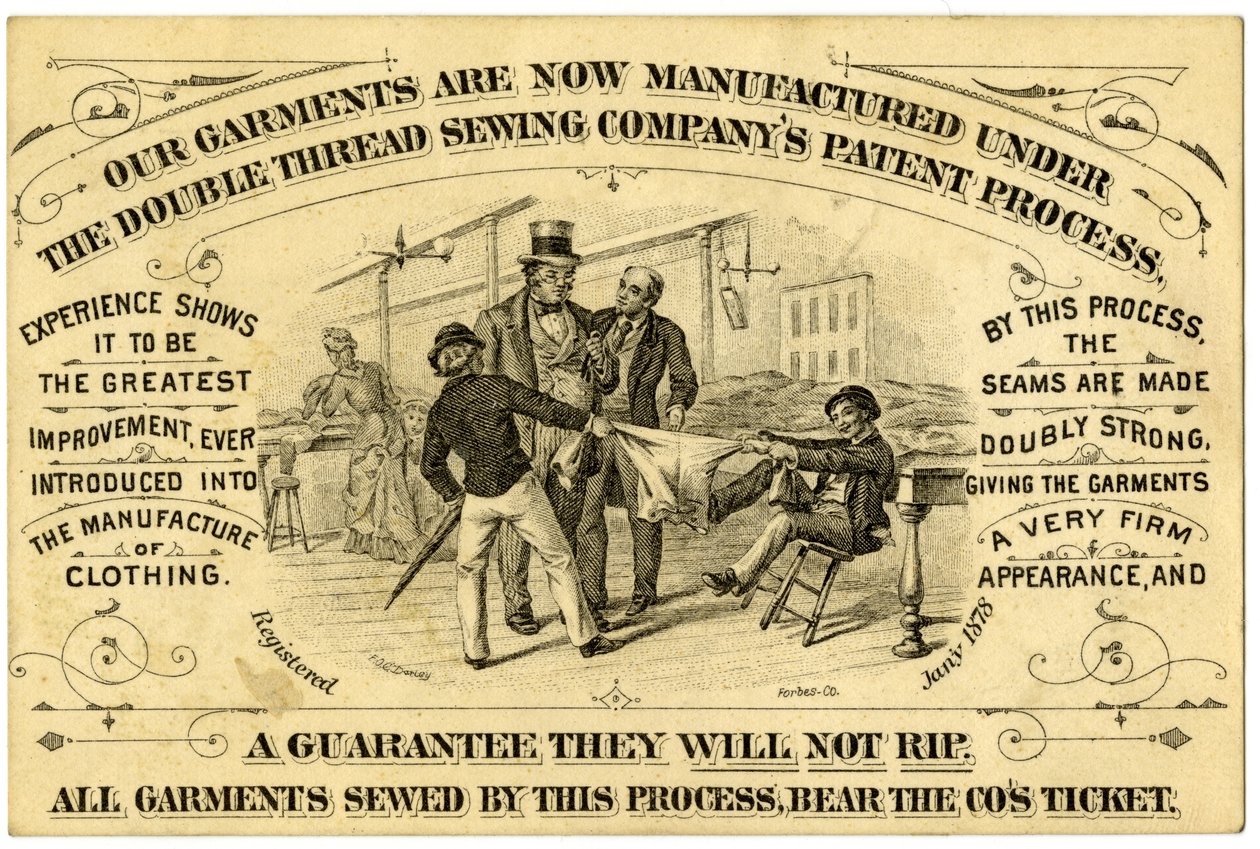 A. Levy Brothers Patent Process, trade card recto (litho [handelskort]) av American School