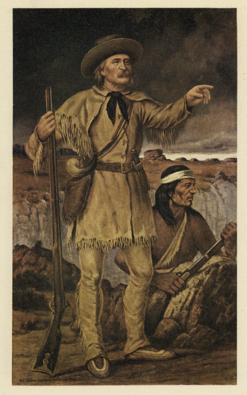 Christopher (Kit) Carson (1809 - 1868), av American School