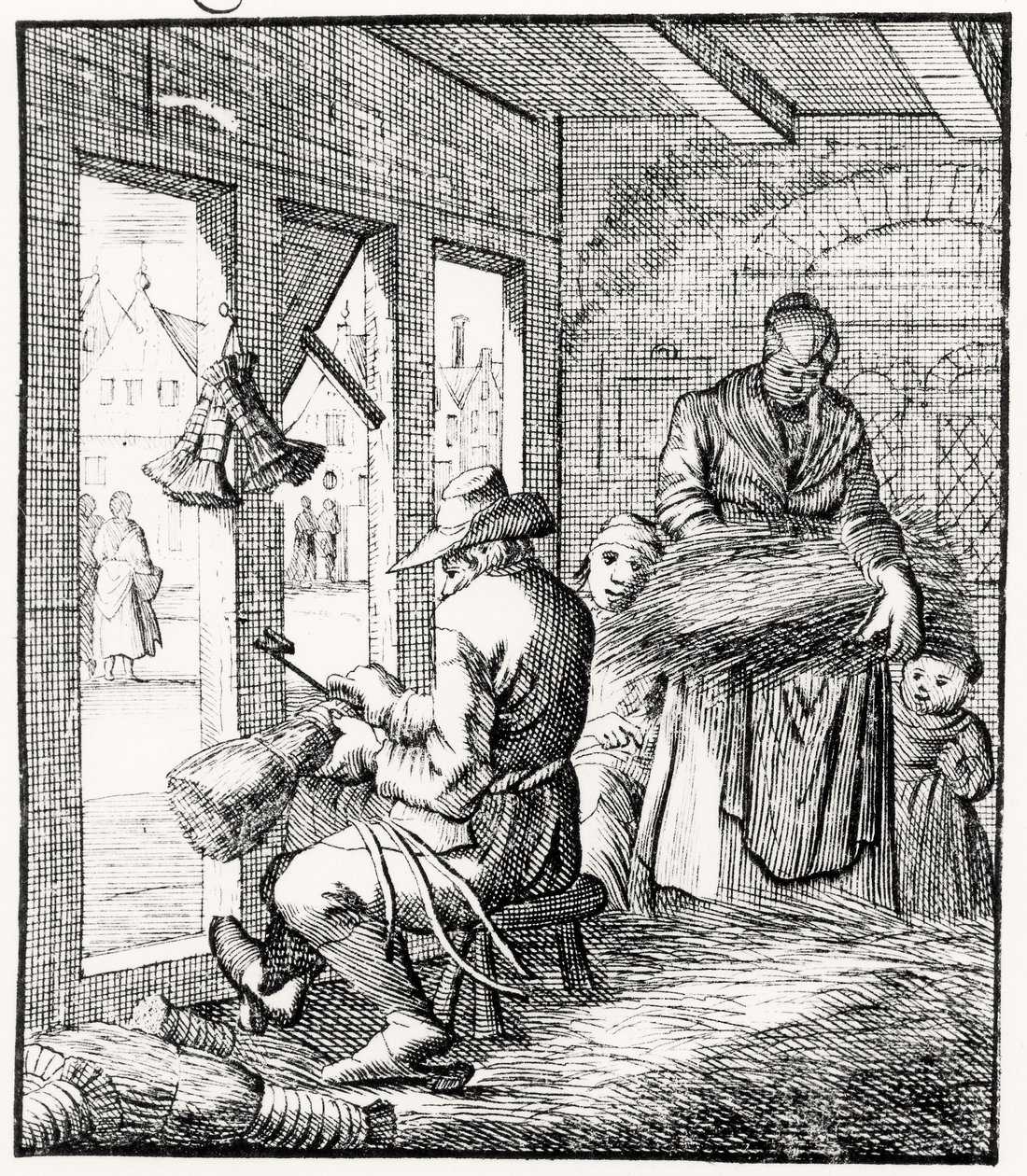 Kvastmakaren, 1718 av Dutch School