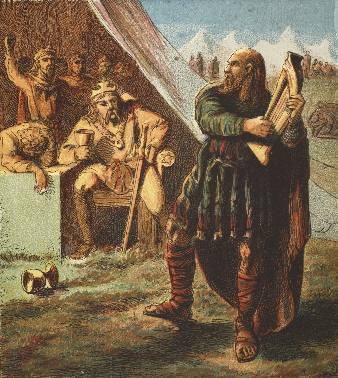 Alfred i det danska lägret, pub. 1890 av English School