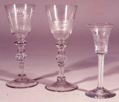 Hannoveranskt vinglas, Newcastle, 1750 (glas) av English School