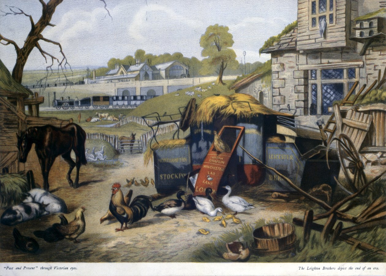 Förr och nutid genom viktorianska ögon, tryckt av Leighton Brothers, 1850 av English School