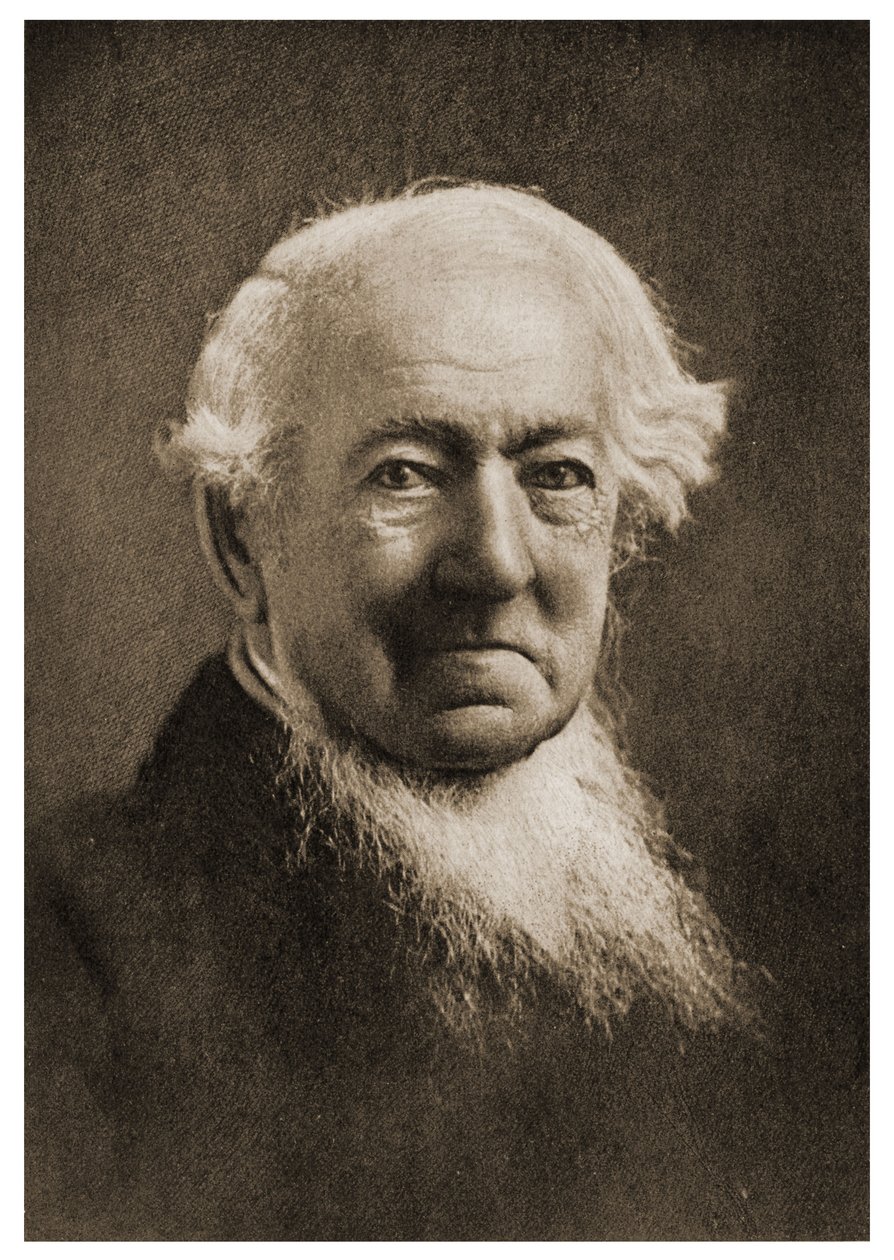 Porträtt av kanon George Rawlinson, (1812 – 1902). av English School