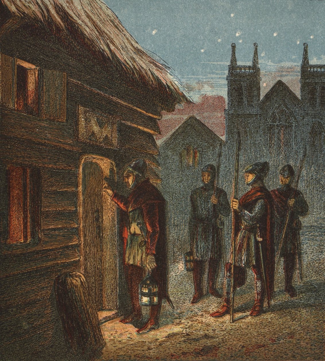 The Curfew, pub. 1890 av English School