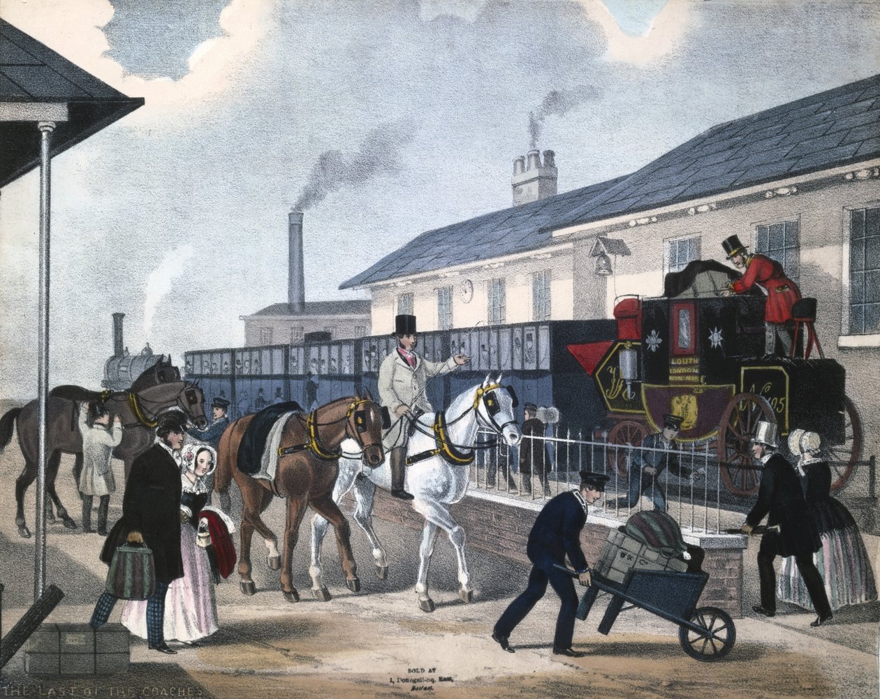 The Last of the Coaches, c.1850 av English School