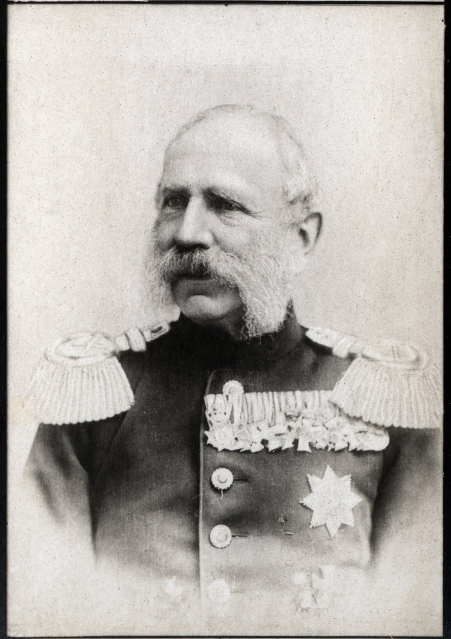 Porträtt av Albert av Sachsen (Albert Frederic) (1828-1902), kung av Sachsen av French Photographer