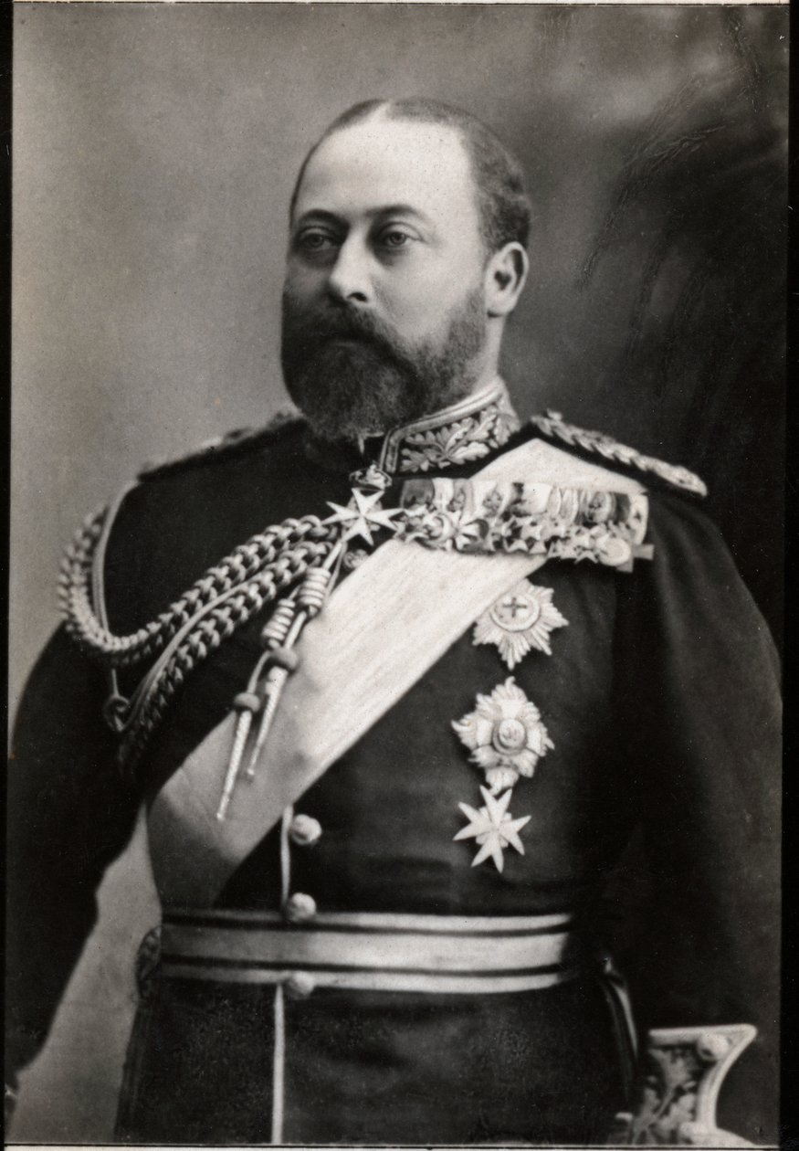Porträtt av Edward VII av Storbritannien (1841-1910). av French Photographer