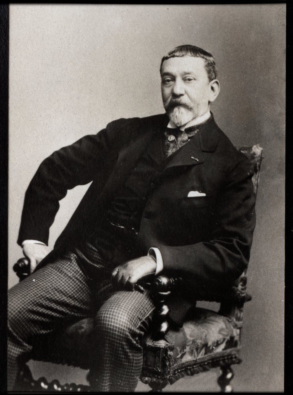 Porträtt av Ferdinand Roybet (1840-1920), fransk målare och etsare. av French Photographer