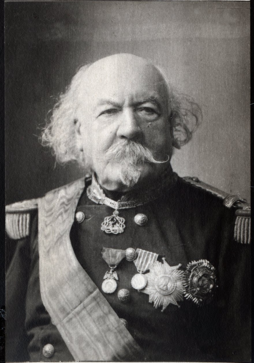 Porträtt av Francois Marcellin Certain de Canrobert (1809-1895), marskalk av Frankrike. av French Photographer