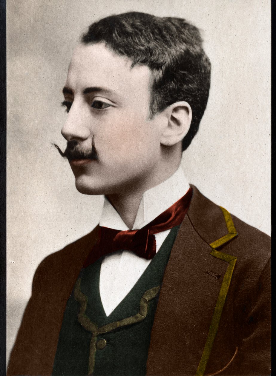 Porträtt av Gabriele dAnnunzio (1863-1938), italiensk författare. av French Photographer