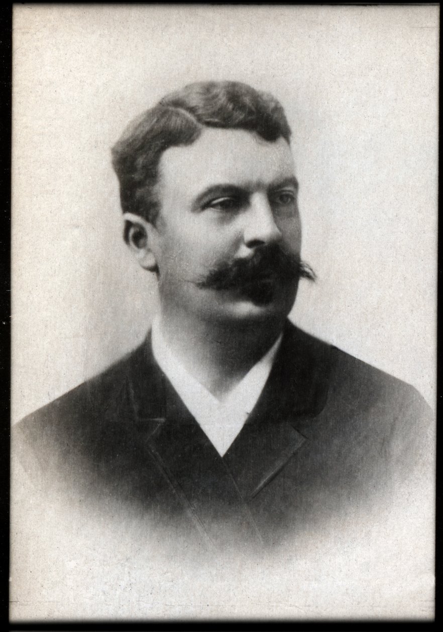 Porträtt av Guy de Maupassant (1850-1893), fransk författare. av French Photographer