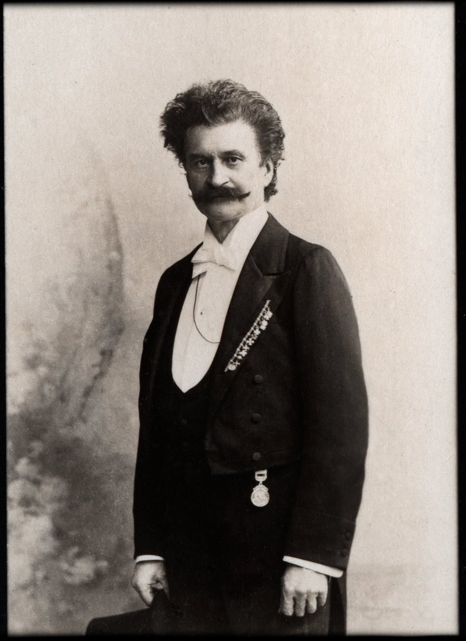 Porträtt av Johann Strauss II (1825-1899), österrikisk kompositör. av French Photographer