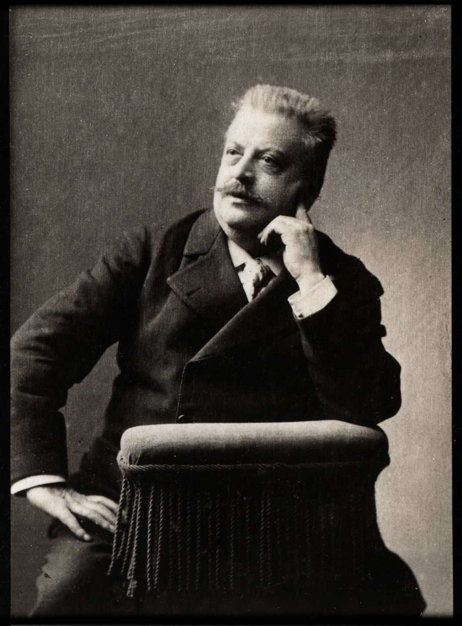 Porträtt av Jules Danbe (1840-1905), fransk dirigent. av French Photographer