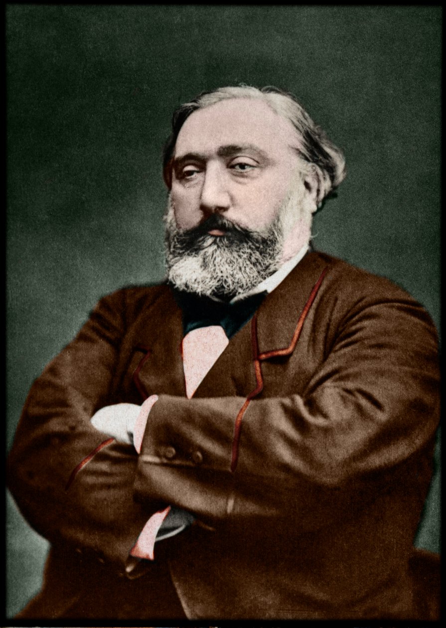 Porträtt av Leon Gambetta (1838-1882), fransk statsman. av French Photographer