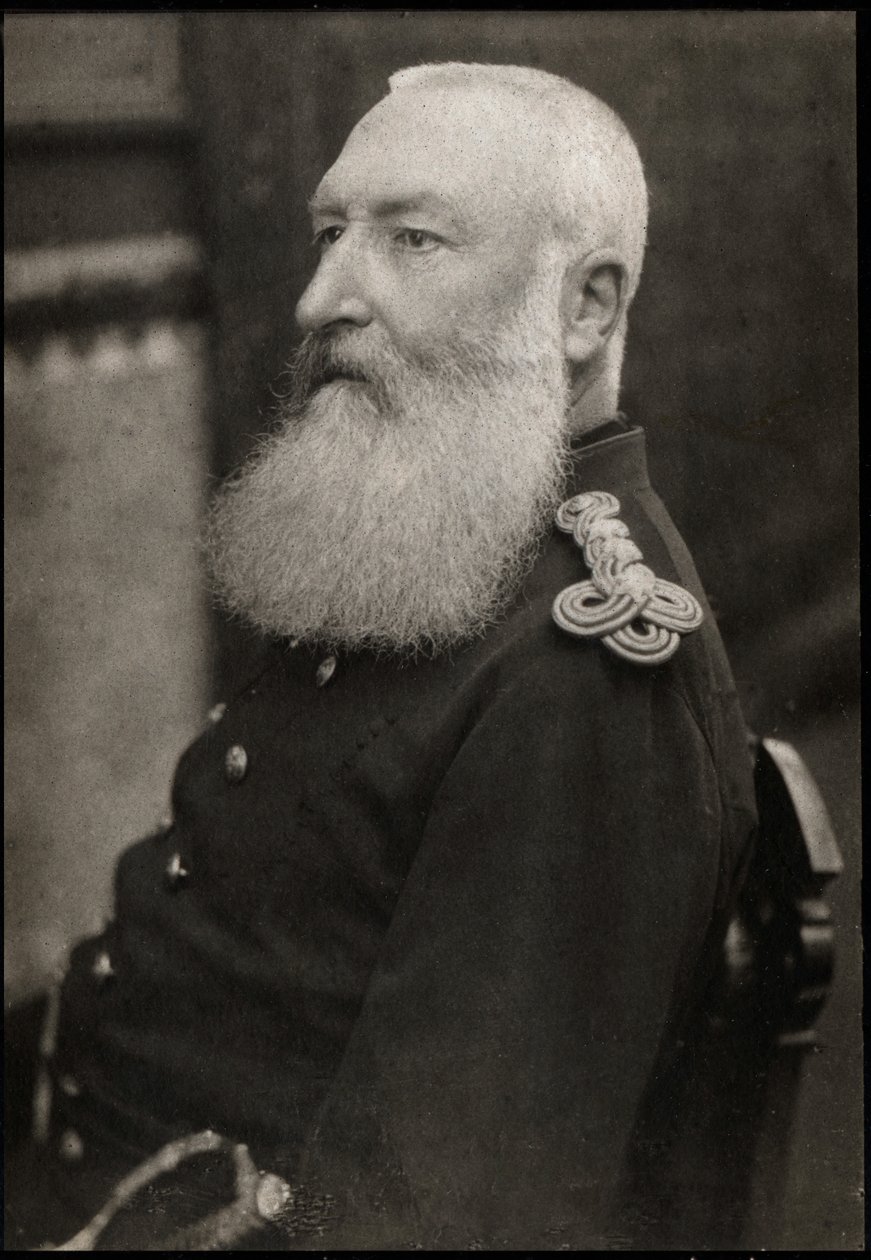 Porträtt av Leopold II (1835-1909), kung av Belgien. av French Photographer
