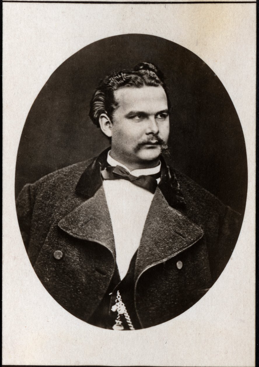 Porträtt av Ludwig II av Bayern (1845-1886), kung av Bayern. av French Photographer