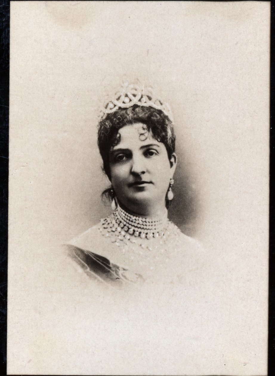 Porträtt av Margherita av Savojen (1851-1926), drottning av Italien. av French Photographer