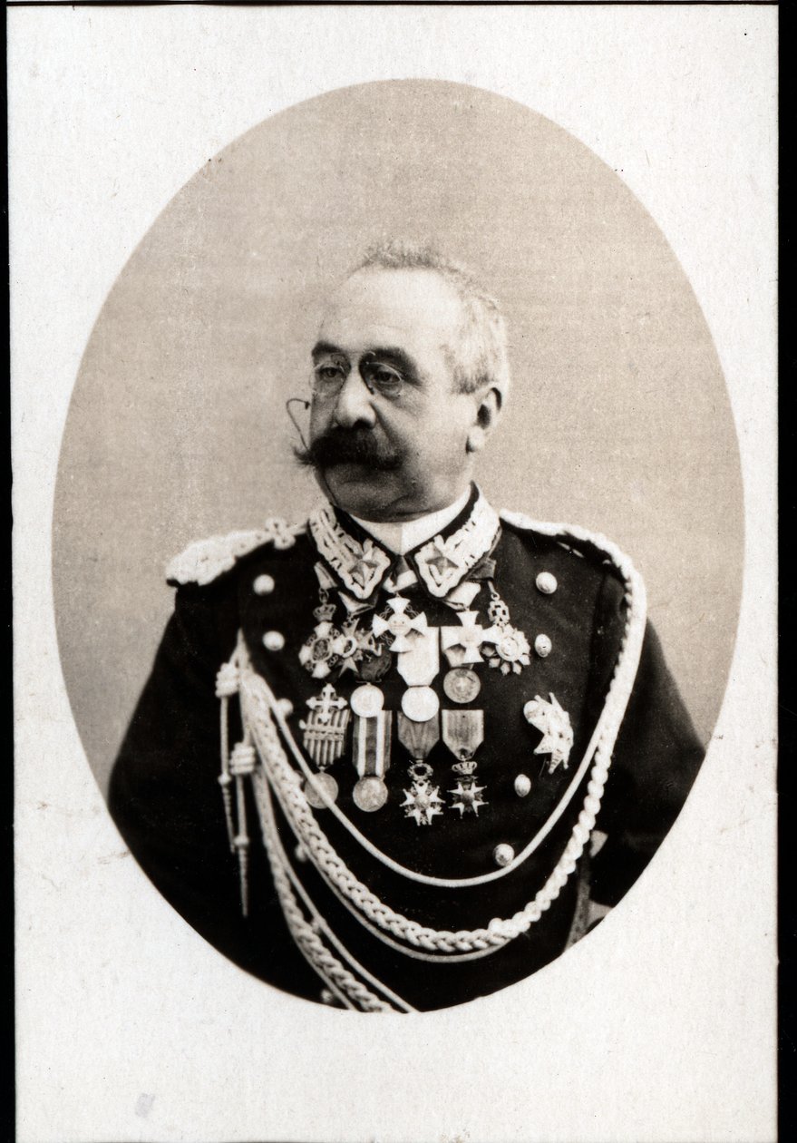 Porträtt av Oreste Baratieri (1841-1901), italiensk general. av French Photographer