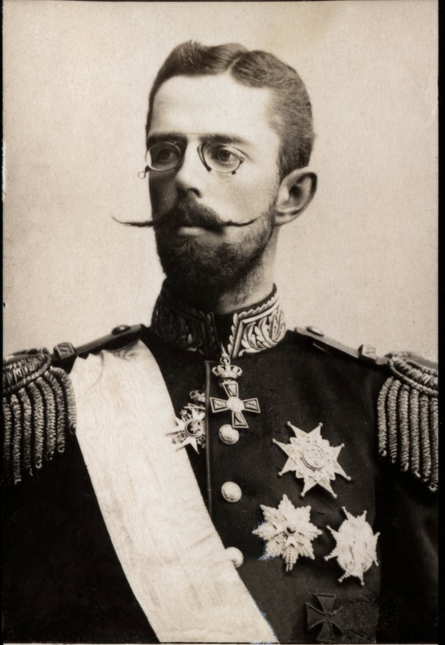 Porträtt av Prins Gustaf av Sverige (1858-1950). av French Photographer