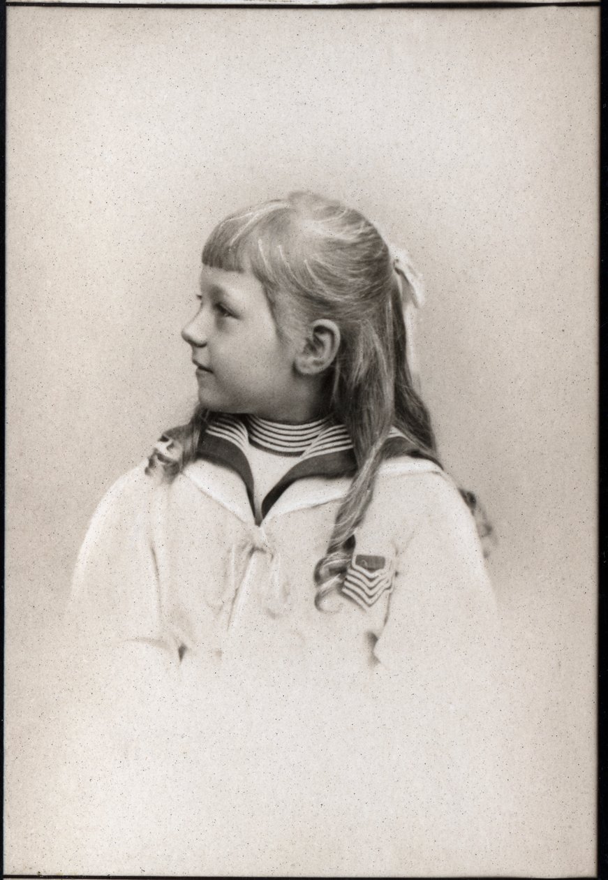 Porträtt av Victoria Louise av Preussen (1892-1980). av French Photographer