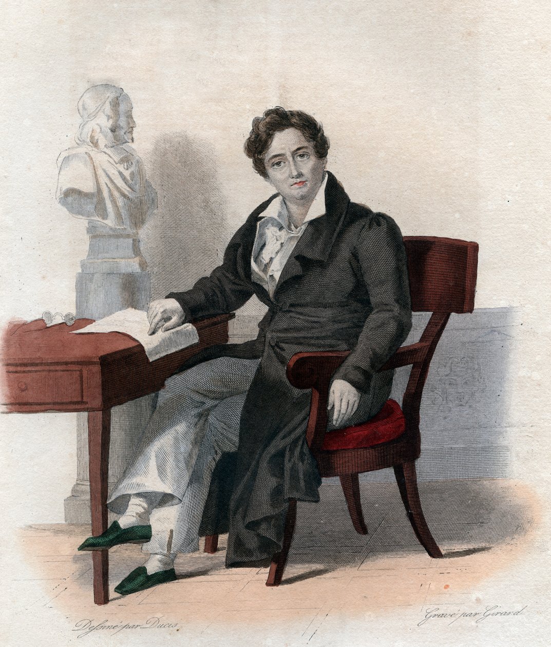 Porträtt av Francois Joseph Talma (1763-1826), fransk skådespelare. av French School